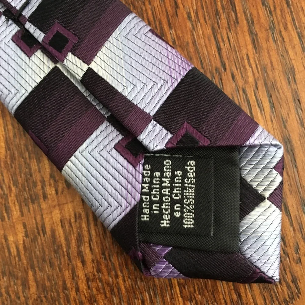 Crazy Horse | Purple Geometric Shapes Necktie